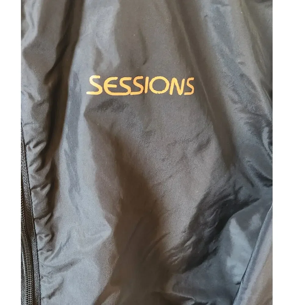 Sessions Reversible Black Gold Ski Jacket Base Layer Insert Liner Jacket Medium